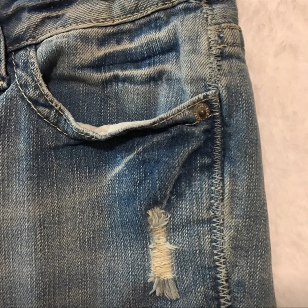 Aeropostale denim jean distressed long cotton shorts Sz 9/10